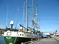 Rainbow Warrior in port at Wellington in 2008