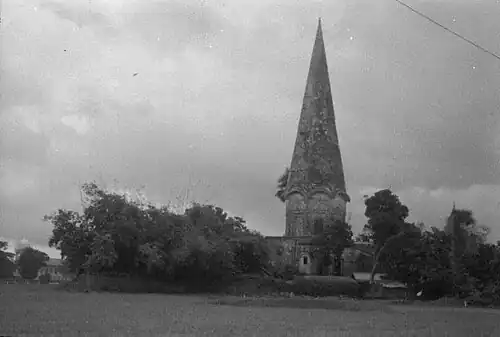 Ramna Kali Mandir in Dhaka, Bangladesh. The original structure (in picture) was vandalised as a part of the Bangladesh genocide.
