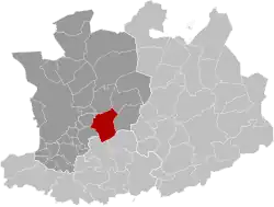 Location of Ranst in the province of Antwerp