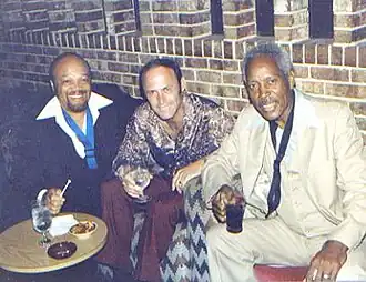 Red Holloway, Bubba Kolb, and Sonny Stitt at the World Village Lounge, Walt Disney World 1970s; photo by Laura Kolb