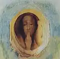 Odilon Redon: Silence, 1911, donation to the Museum of Modern Art. Oil on prepared paper, 211⁄2 × 211⁄4" (54.6 × 54&nbsp;cm)
