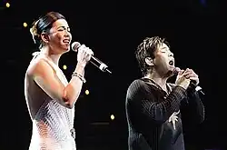 Velasquez and Nievera performing a duet in