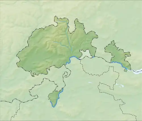 Map showing the location of Kesslerloch