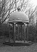 Top of the tower, all that remains of Orr's Mill, School Lane. This was originally the top part of the tower of the Bamber Bridge Spinning & Weaving Company mill, Wesley Street (image shown in this collection). A similar dome had adorned Orr's Mill.