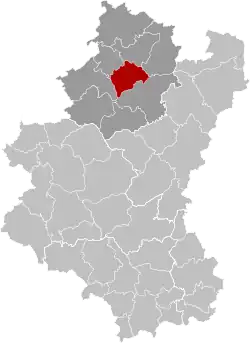 Location of Rendeux in Luxembourg province