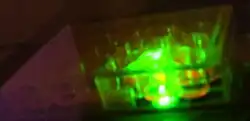 Resazurin used as a fluorescent assay for cell viability - Resazurin does not fluoresce when exposed to green light.