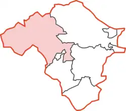 Rhayader Rural District within Radnorshire