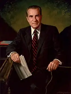 Portrait of Richard Nixon by James Anthony Wills, 1984