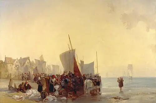 A Fishmarket near Boulogne, 1824