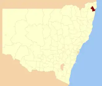 Location in New South Wales