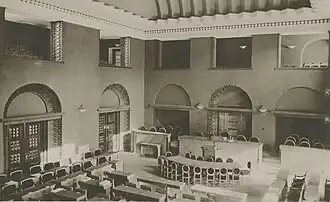 The Riigikogu session hall in the 1920s