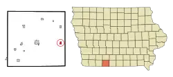 Location of Kellerton, Iowa