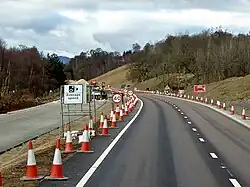 Construction works for the (now completed) dual section of the A9 near Alvie