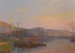 1904, Le Pré-aux-Loups, soleil couchant, oil on canvas, 50 × 73 cm, private collection