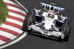 Robert Kubica driving the BMW Sauber F1.08 at the 2008 Canadian Grand Prix
