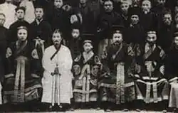 Part of the participants of the 17th Confucius Conference wear hanfu, 1910s.