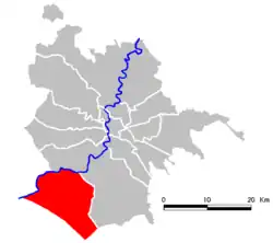 Location of Municipio X of Rome