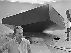 Sculptor Ronald Bladen, photographed in 1968, was a member of the Brata Gallery.