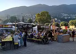 Open air food truck area in Rotonda