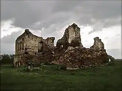 Ruins of seneschal Constantin Cantacuzino's palace in Filipeștii de Târg