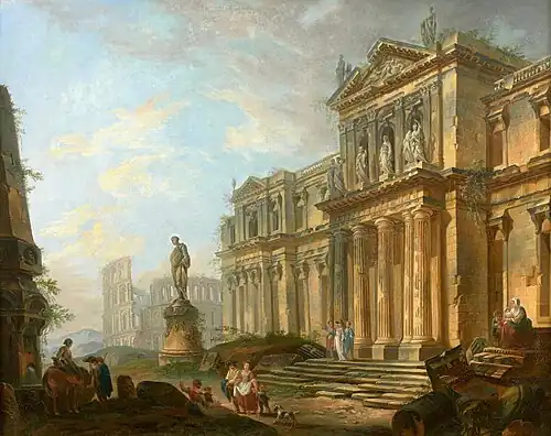 Ruines du vieux chateau de clagny by Pierre-Antoine Demachy