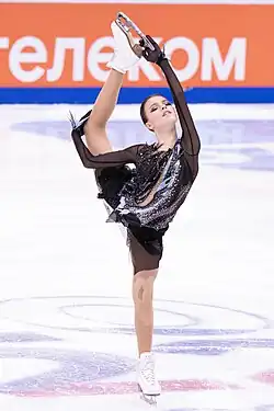 Anna Shcherbakova at the 2022 Russian Championships