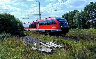 Class 642 DMU on the former line S3