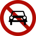No motor vehicles, expect motorcycles