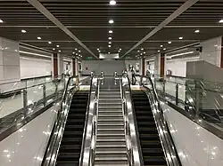 Escalators at the Lower Concourse Level of the station