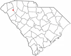 Location of West Pelzer, South Carolina