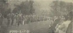 SDF members from Dâmbovița, at Poiana Cârligului. (1937)