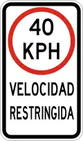 R-2-8 Lowered speed limit