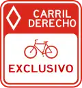 R-9-12 Right lane for bicycles only