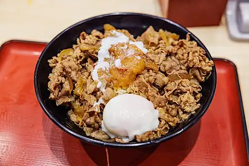 With poached egg