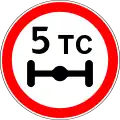 3.12 Weight limit per axle