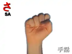 指文字: さ SA