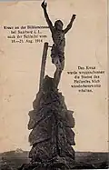 Photo of the cross, with visible metal support