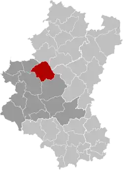 Location of Saint-Hubert in Luxembourg province