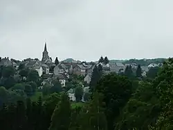 A general view of Saint-Sauves-d'Auvergne