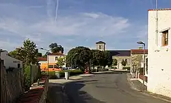 A view towards the church