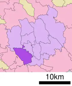 Location of Sakura-ku in Saitama