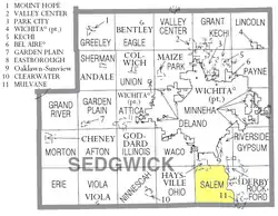 Location within Sedgwick County