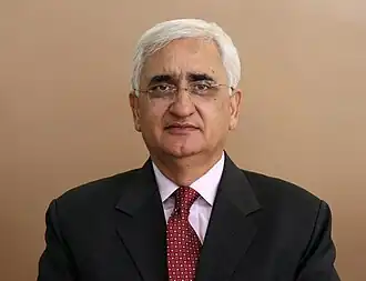 Image 13 Salman Khurshid Photo: Muhammad Mahdi Karim Salman Khurshid is an Indian politician from the Indian National Congress. He serves as the Cabinet Minister of the Ministry of External Affairs. Previously Khurshid served as Minister of Law and Justice. More selected portraits