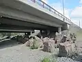 Tank obstacles under national road 7