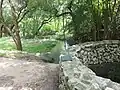 Water flows downstream