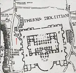 San Ciriaco alle Terme Diocleziane’s blueprint