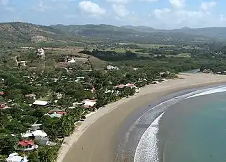 The beach at San Juan del Sur taken from the Christ of the Mercy