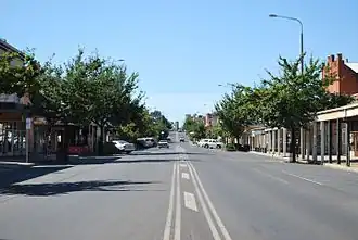A view of the main street of Corowa