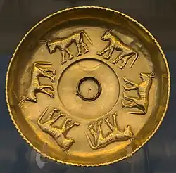 Sant'Angelo Muxaro Patera on display in the British Museum