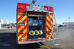 The SCBA bottle filler on the back of SMFD Air and Light 1
